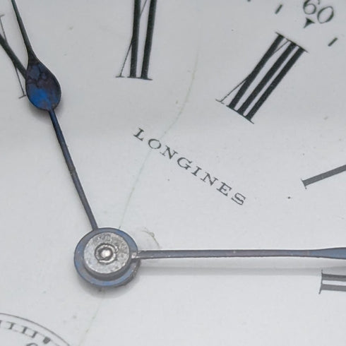 Circa 1897 Antique Longines pocket watch crystal pack open face in good working order